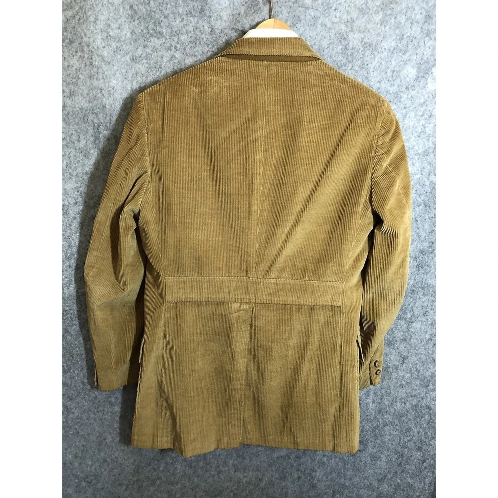 PBM Clothes Blazer Mens 40L Brown Sport Coat Jacket Corduroy Business Casual USA